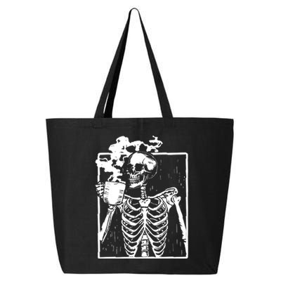 Skeleton Drinking Coffee 25L Jumbo Tote