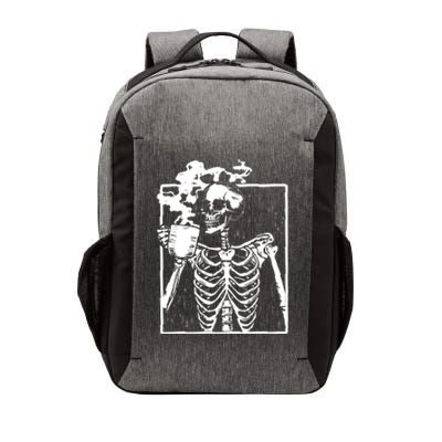 Skeleton Drinking Coffee Vector Backpack