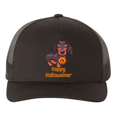 Spooky Dachshund Costume for a Howling Halloween Yupoong Adult 5-Panel Trucker Hat