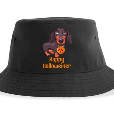 Spooky Dachshund Costume for a Howling Halloween Sustainable Bucket Hat