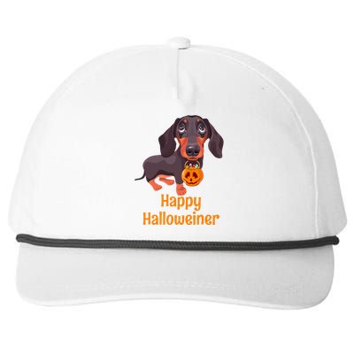 Spooky Dachshund Costume for a Howling Halloween Snapback Five-Panel Rope Hat