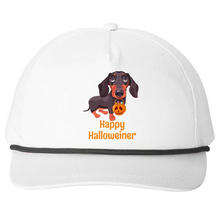 Spooky Dachshund Costume for a Howling Halloween Snapback Five-Panel Rope Hat