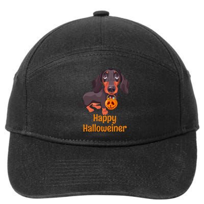 Spooky Dachshund Costume for a Howling Halloween 7-Panel Snapback Hat