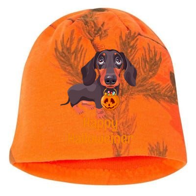 Spooky Dachshund Costume for a Howling Halloween Kati - Camo Knit Beanie