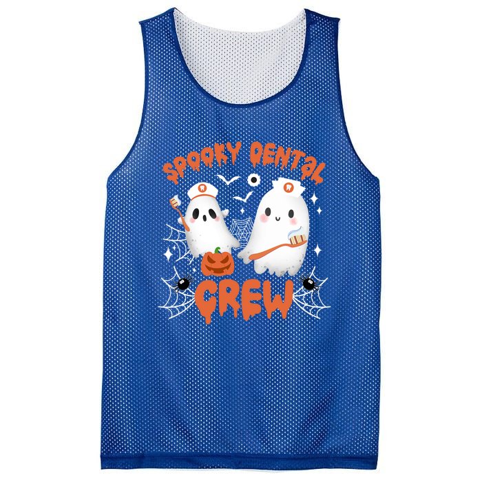 Spooky Dental Crew Dentist Squad Halloween Dentistry Team Funny Gift Mesh Reversible Basketball Jersey Tank