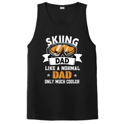 Skiing Dad Cool Gift Snow Sport Funny Dad Ski Skiing Gift PosiCharge Competitor Tank