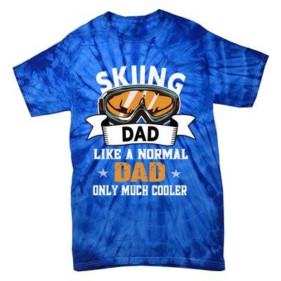 Skiing Dad Cool Gift Snow Sport Funny Dad Ski Skiing Gift Tie-Dye T-Shirt