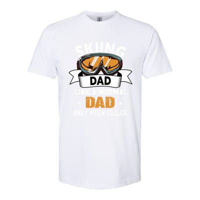 Skiing Dad Cool Gift Snow Sport Funny Dad Ski Skiing Gift Softstyle CVC T-Shirt