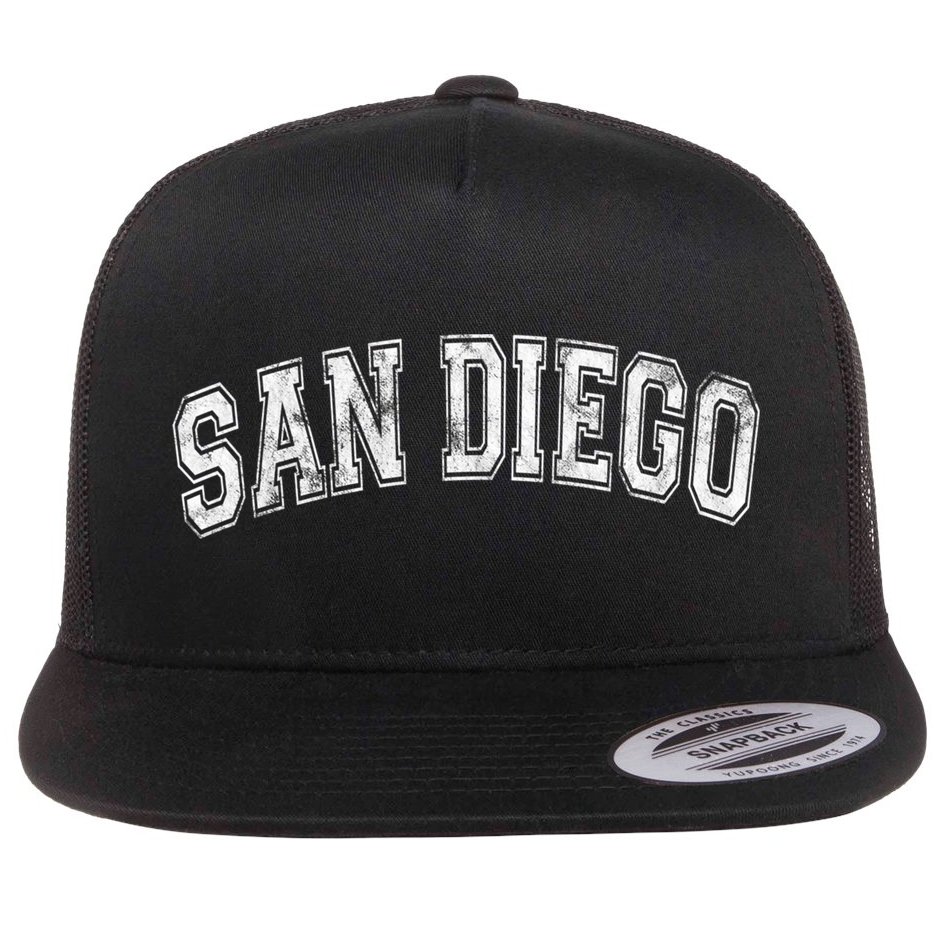 San Diego Classic Vintage Cute Gift I California State Gift Great Gift Flat Bill Trucker Hat