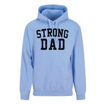 Strong Dad Classic Bold Font FatherS Day Daddy Unisex Surf Hoodie