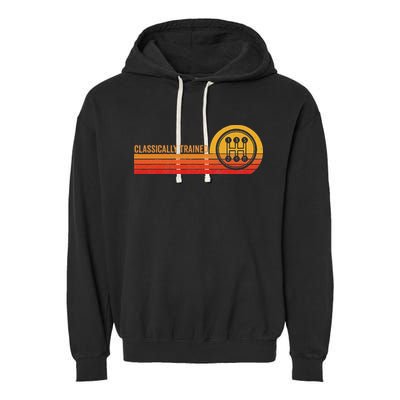 Stick Driver Classically Trained Manual Transmission Retro Garment-Dyed Fleece Hoodie