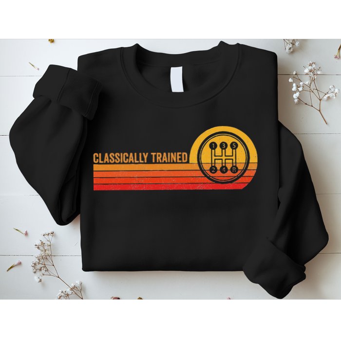 Stick Driver Classically Trained Manual Transmission Retro Sweatshirt