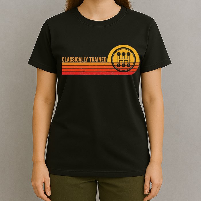 Stick Driver Classically Trained Manual Transmission Retro T-Shirt