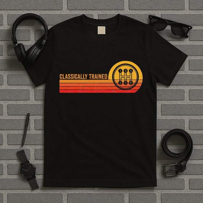 Stick Driver Classically Trained Manual Transmission Retro T-Shirt