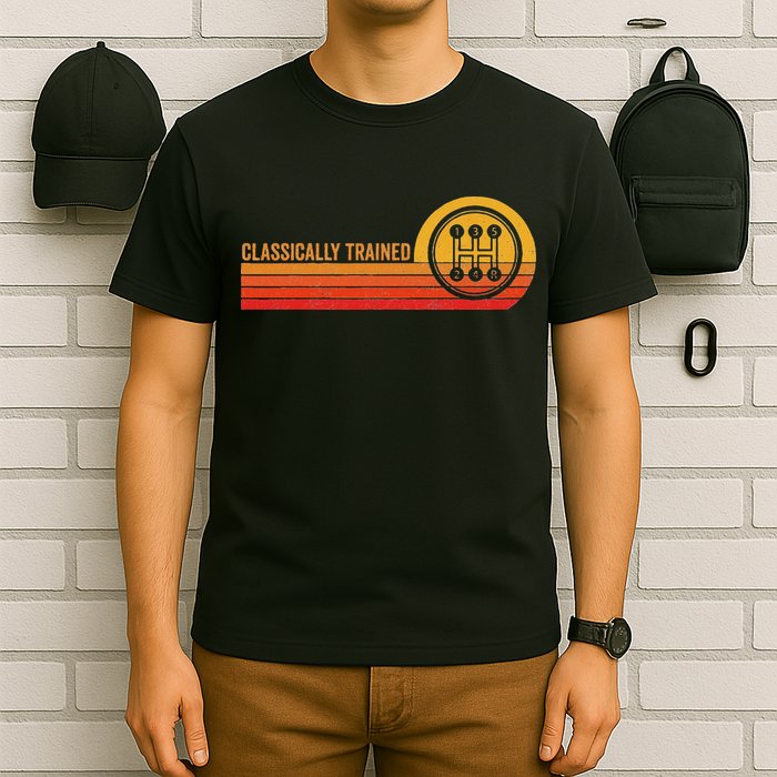 Stick Driver Classically Trained Manual Transmission Retro T-Shirt