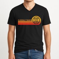 Stick Driver Classically Trained Manual Transmission Retro V-Neck T-Shirt