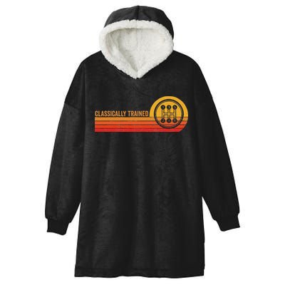 Stick Driver Classically Trained Manual Transmission Retro Hooded Wearable Blanket