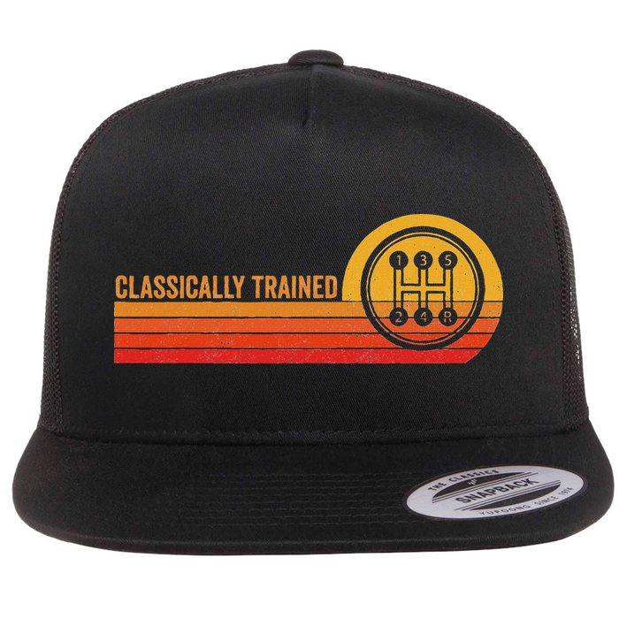 Stick Driver Classically Trained Manual Transmission Retro Flat Bill Trucker Hat