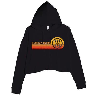 Stick Driver Classically Trained Manual Transmission Retro Crop Fleece Hoodie