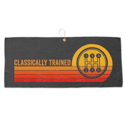 Stick Driver Classically Trained Manual Transmission Retro Large Microfiber Waffle Golf Towel