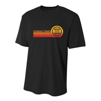 Stick Driver Classically Trained Manual Transmission Retro Youth Performance Sprint T-Shirt