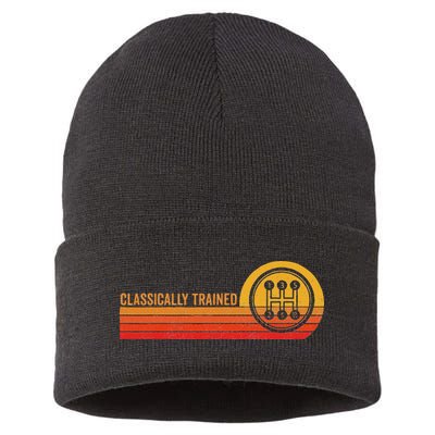 Stick Driver Classically Trained Manual Transmission Retro Sustainable Knit Beanie