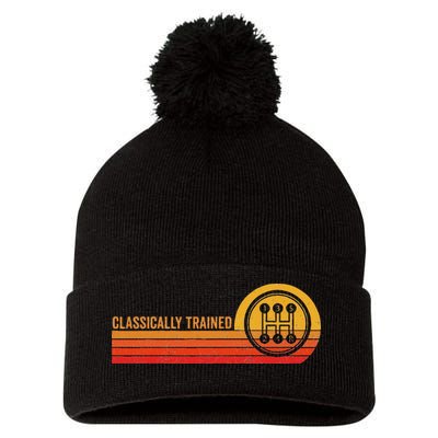 Stick Driver Classically Trained Manual Transmission Retro Pom Pom 12in Knit Beanie