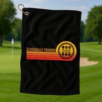 Stick Driver Classically Trained Manual Transmission Retro Golf Towel