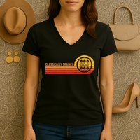 Stick Driver Classically Trained Manual Transmission Retro Women's V-Neck T-Shirt