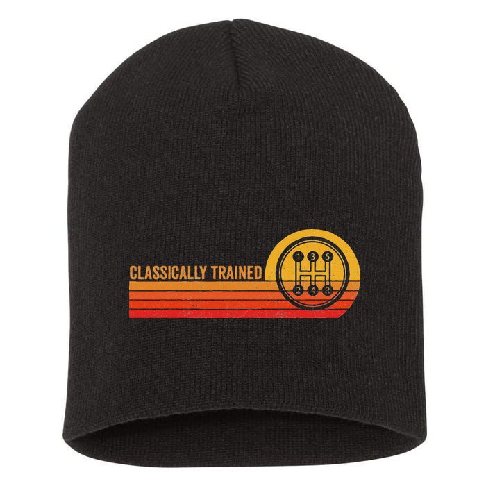 Stick Driver Classically Trained Manual Transmission Retro Short Acrylic Beanie