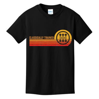 Stick Driver Classically Trained Manual Transmission Retro Kids T-Shirt