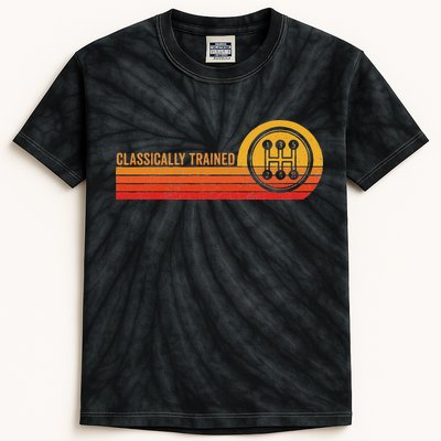 Stick Driver Classically Trained Manual Transmission Retro Kids Tie-Dye T-Shirt