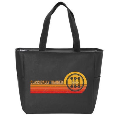 Stick Driver Classically Trained Manual Transmission Retro Zip Tote Bag