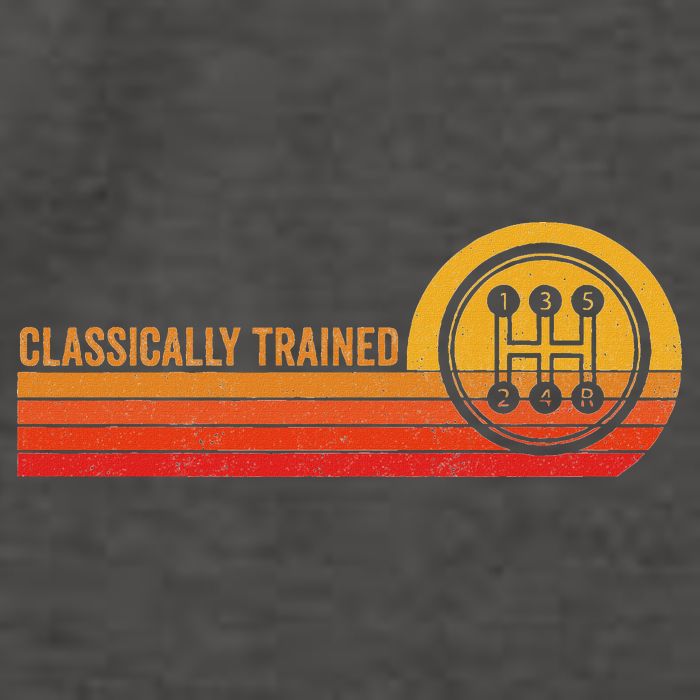 Stick Driver Classically Trained Manual Transmission Retro Vector Backpack