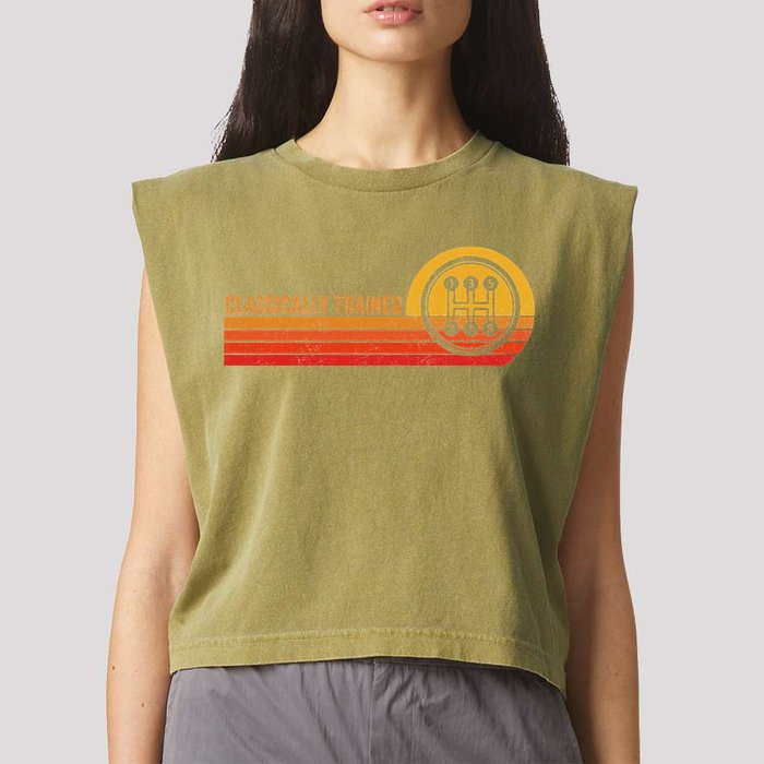 Stick Driver Classically Trained Manual Transmission Retro Garment-Dyed Women's Muscle Tee