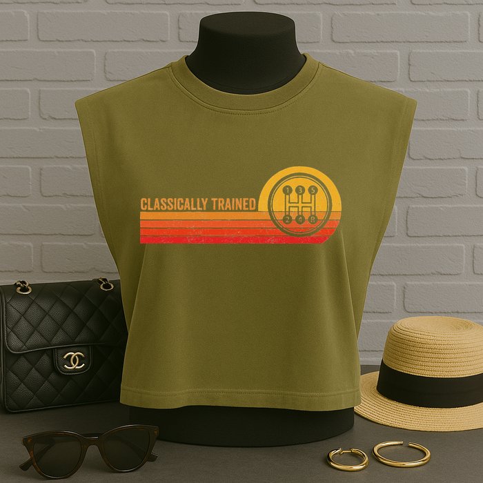 Stick Driver Classically Trained Manual Transmission Retro Garment-Dyed Women's Muscle Tee