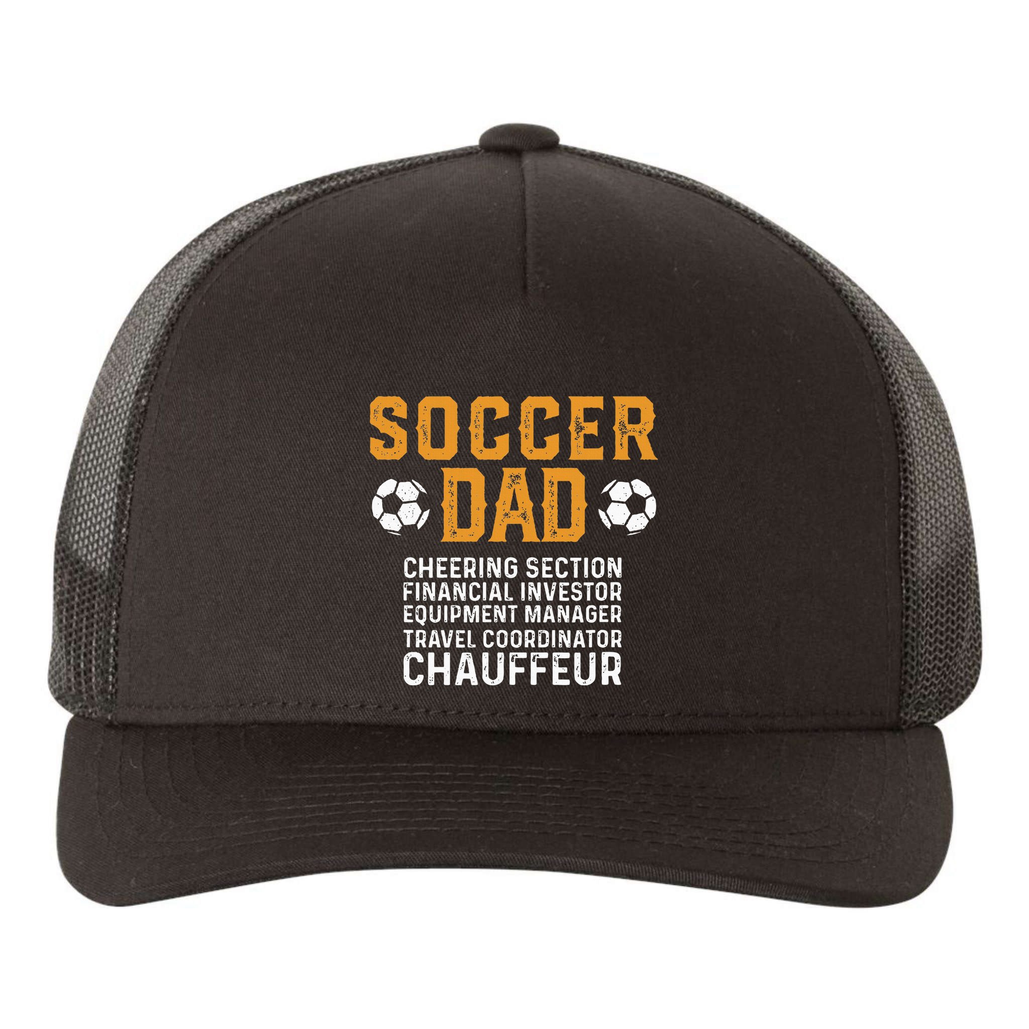 Soccer Dad Cheering Section Financial Investor Equipment Yupoong Adult 5-Panel Trucker Hat