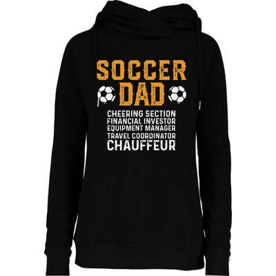 Soccer Dad Cheering Section Financial Investor Equipment Womens Funnel Neck Pullover Hood