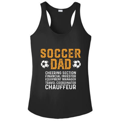 Soccer Dad Cheering Section Financial Investor Equipment Ladies PosiCharge Competitor Racerback Tank