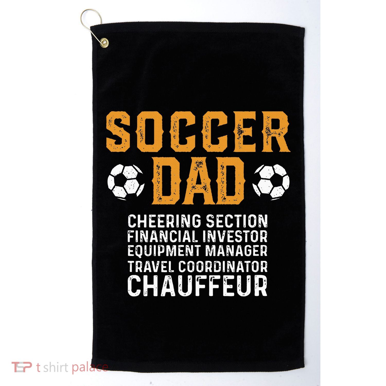 Soccer Dad Cheering Section Financial Investor Equipment Golf Towel