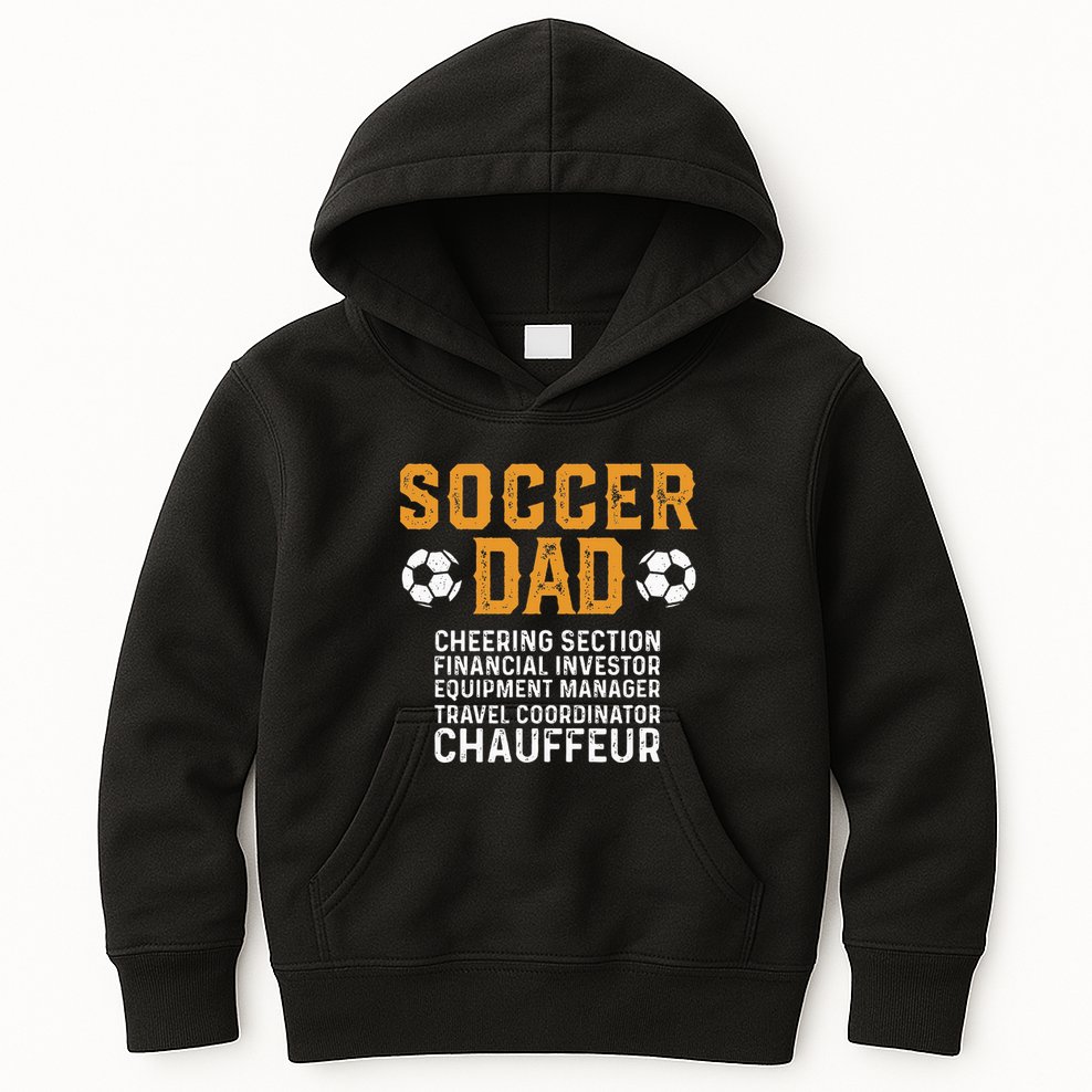 Soccer Dad Cheering Section Financial Investor Equipment Kids Hoodie