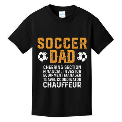 Soccer Dad Cheering Section Financial Investor Equipment Kids T-Shirt