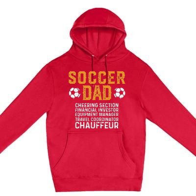 Soccer Dad Cheering Section Financial Investor Equipment Premium Pullover Hoodie