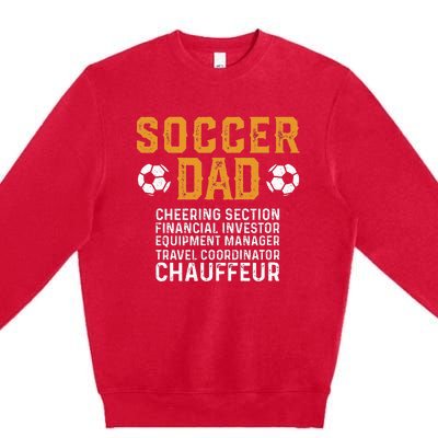 Soccer Dad Cheering Section Financial Investor Equipment Premium Crewneck Sweatshirt