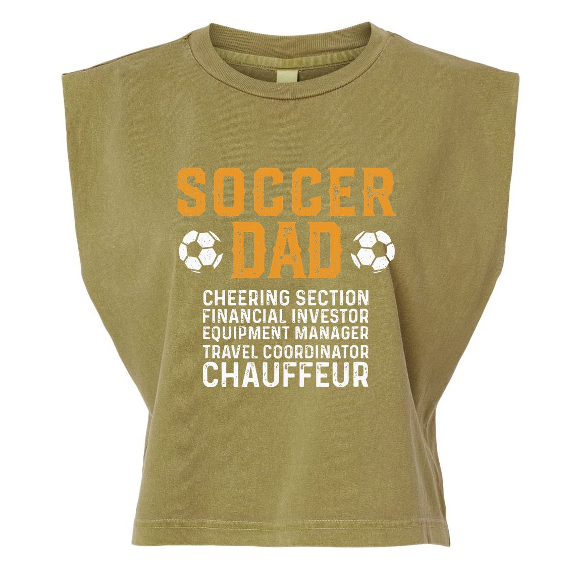 Soccer Dad Cheering Section Financial Investor Equipment Garment-Dyed Women's Muscle Tee