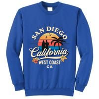 San Diego California Beach Surf Summer Vacation Vintage Cute Gift Tall Sweatshirt