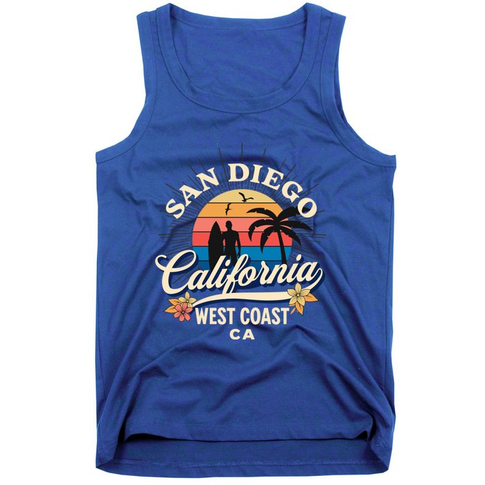 San Diego California Beach Surf Summer Vacation Vintage Cute Gift Tank Top