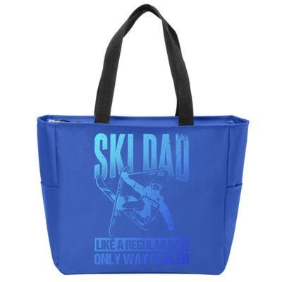 Ski Dad Cool Dad Best Dad Mountains Skiing Wintersport Gift Zip Tote Bag