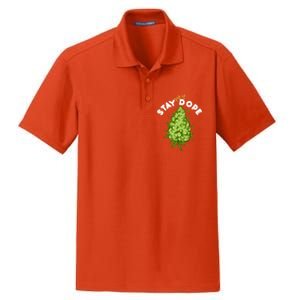 Stay Dope Cannabis Marijuana Bud Dry Zone Grid Polo