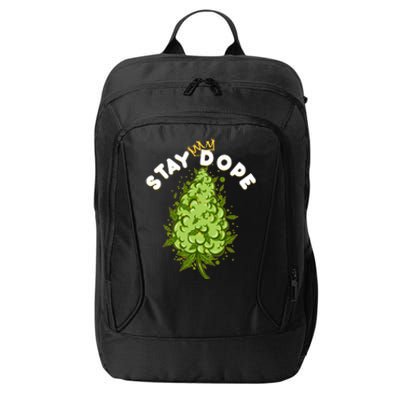 Stay Dope Cannabis Marijuana Bud City Backpack